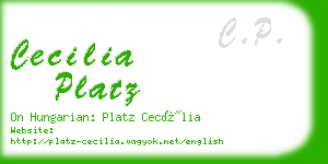 cecilia platz business card